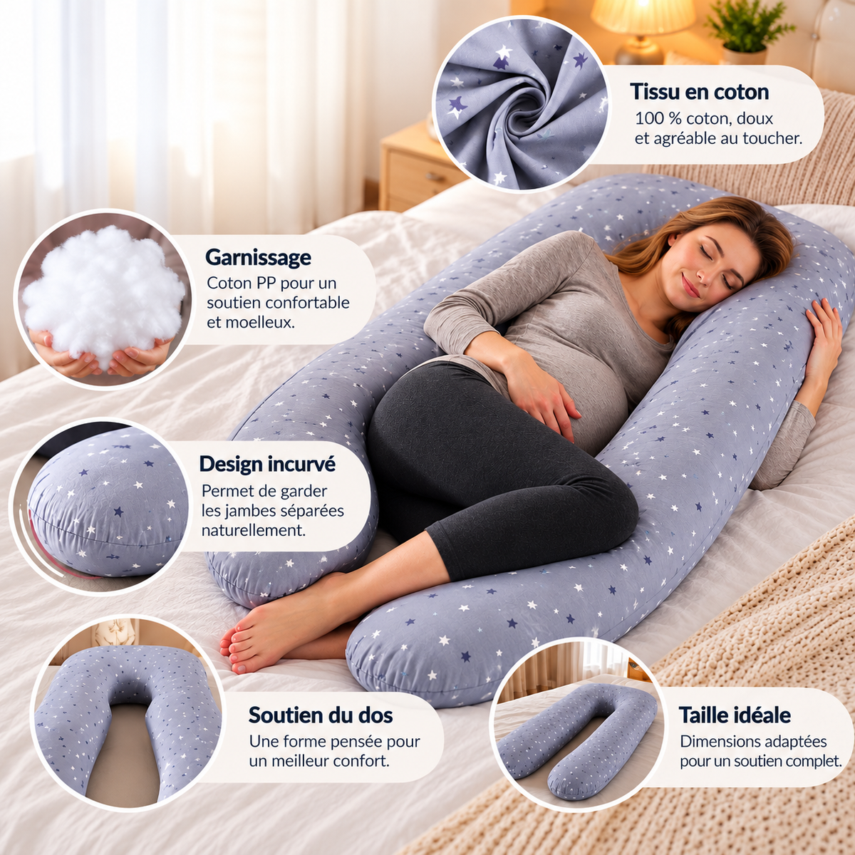 Coussin de Grossesse Ergonomique