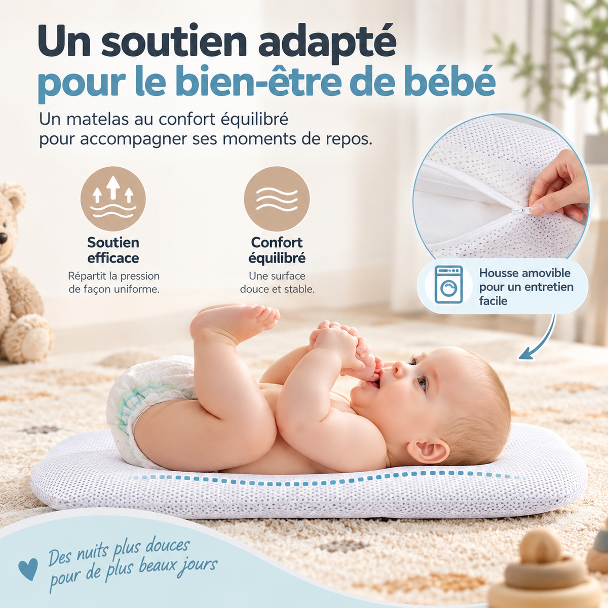Lit Bébe Pliable de Voyage 0–12 Mois Portable