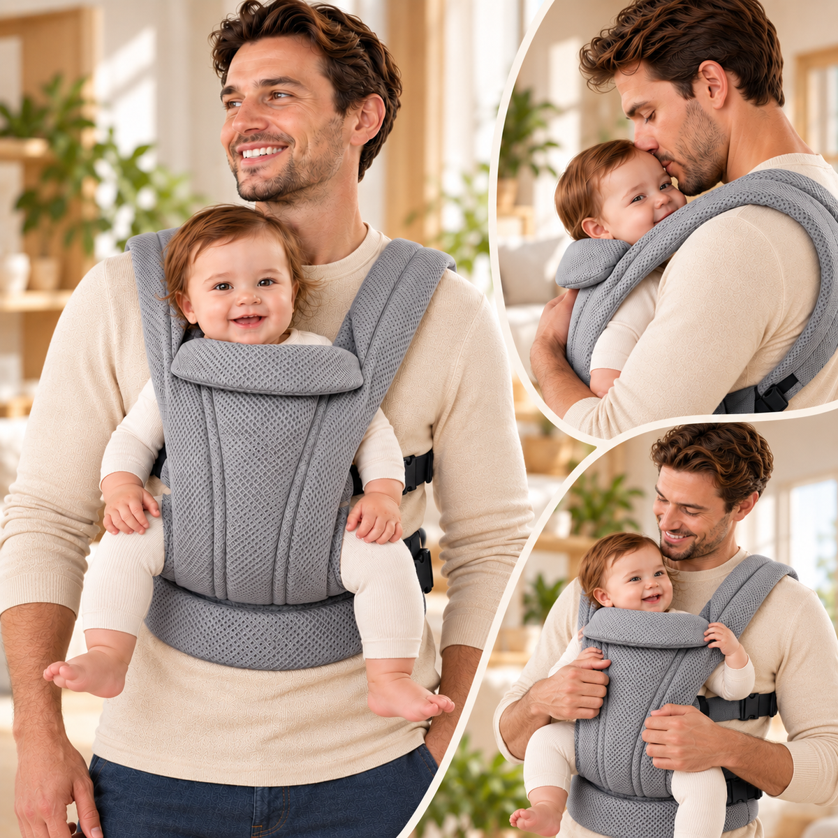 Porte Bébé ergonomique 360° respirant 0–36 mois de 20 kg