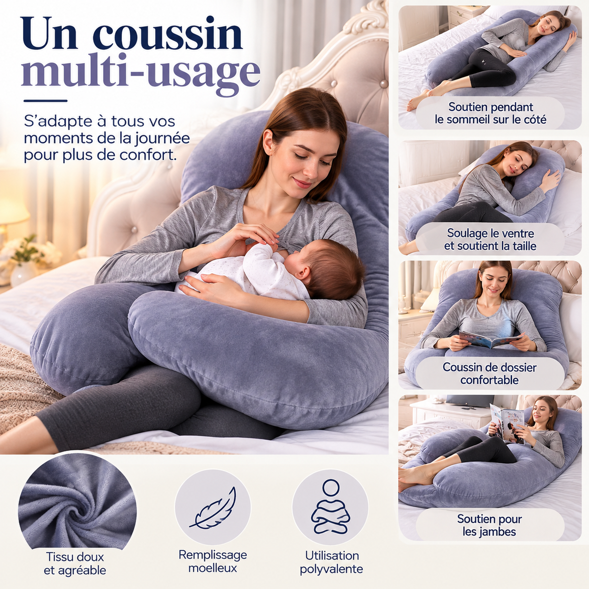 Coussin de Grossesse Ergonomique